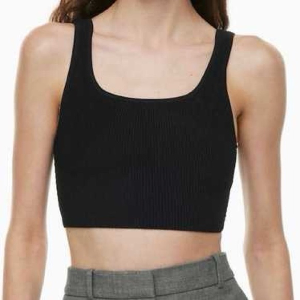 ARITZIA: Babaton Sculpt Knit Square Neck Top (Cropped)